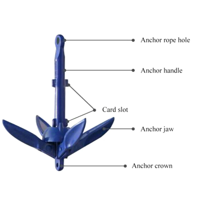 Folding Anchor Fishing Accessories for Kayak Canoe Boat Marine Sailboat Watercraft Fishing Accessories Folding Anchor