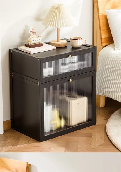 Solid wood bedside table locker small simple bedroom home 2025 new bedside shelf cabinet