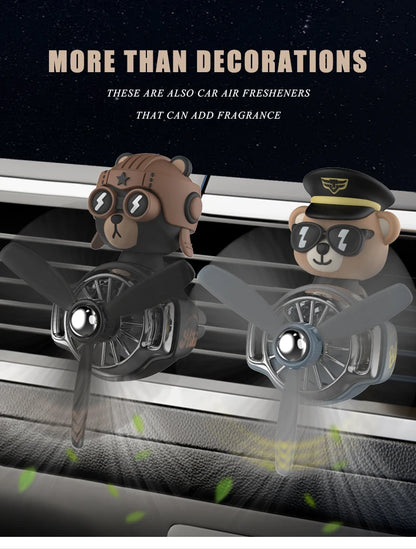 DIY perfume Odorless ornament plane pilot bear car air fresheners decorations accessories aroma vent clip fragrance diffuser men