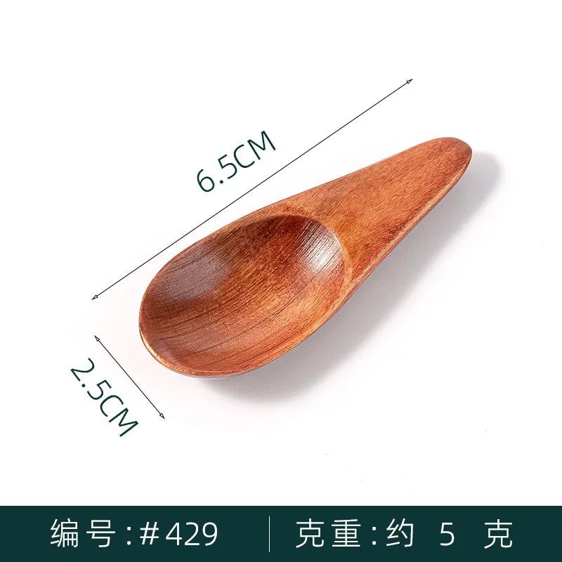 Mini Creative Tea Spoon Short Handled Small Wooden Spoon Coffee Spoon Spice Spoon Salt Spoon Milk Powder Spoon Wholesale