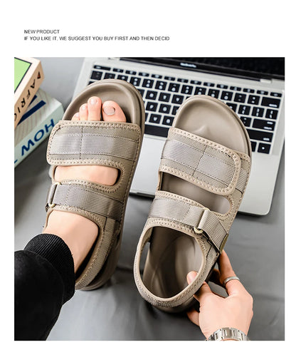 Sandals for men summer breathable cooldown men's outdoor sports leisure soft sole anti slip water wading outdoor beach shoes