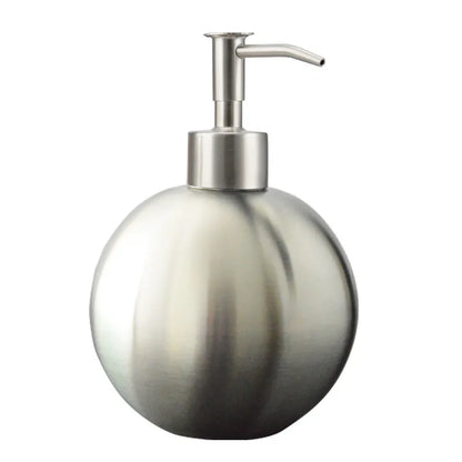 Stainless Steel Round Empty Lotion Soap Dispenser Bottle, 500ml Soap Dispenser Great for Essential Oils, Lotions, Liquid Soaps