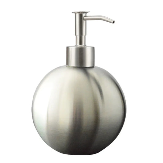 Stainless Steel Round Empty Lotion Soap Dispenser Bottle, 500ml Soap Dispenser Great for Essential Oils, Lotions, Liquid Soaps