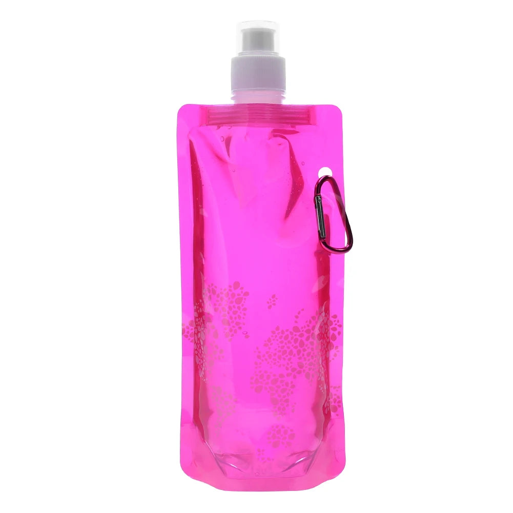 Foldable Silicone Soft Flask Water Bottle Ultralight Outdoors Traveling Sport Running Kettle Folding Water Bottle Water Bag