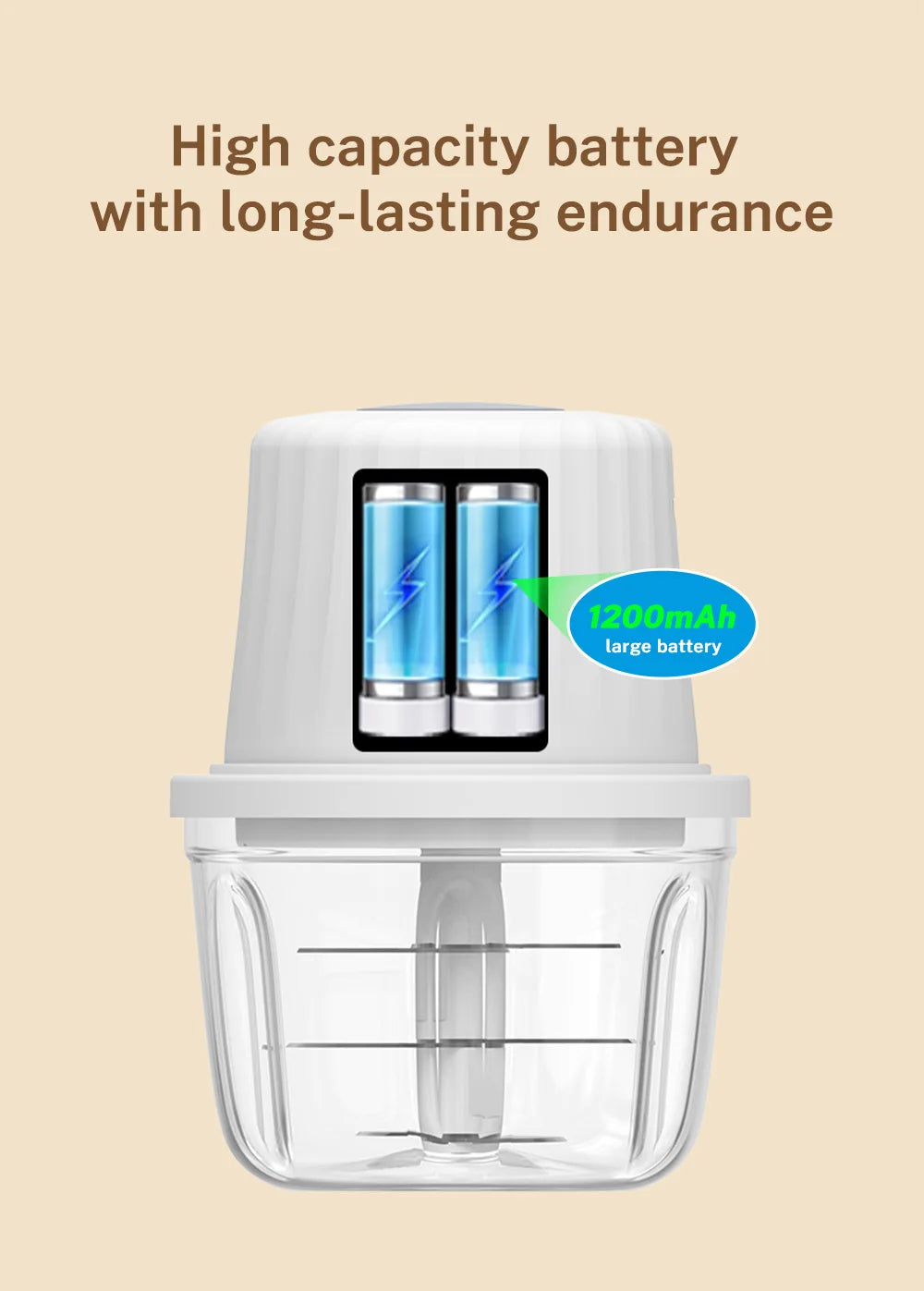 DEEWAZ 250ml/400ml Electric Garlic Masher Mini Chopper Multi Function Meat Grinder Masher Machine Vegetable Chopper Usb Charging