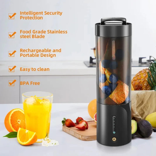 New Portable Blender Fresh Juice Mixer Electric Wireless Charge Mini Fruit Mixers Juicer Cup Blender Milkshake Juice Maker Ma
