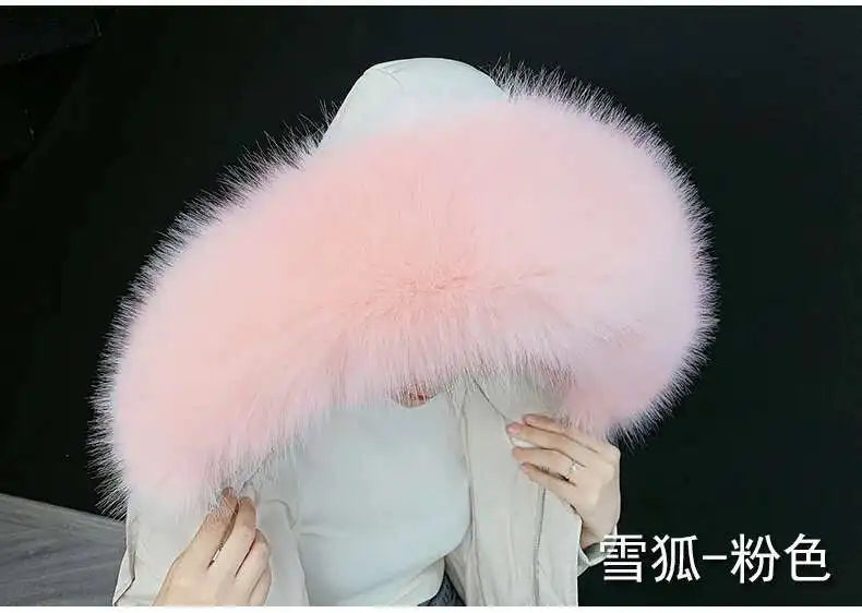 Detachable Faux Fur Collar Extra Large Warm Fake Fur Scarf Wrap Evening Cape For Winter Womens Coat Faux Fur Hood Ttrim Collar