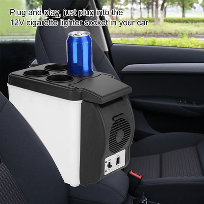 6L 12V Electric Car Refrigerator Portable Mini Fridge Freezer Vehicle Refrigeration And Heating Ice Box Car Electronic Devices