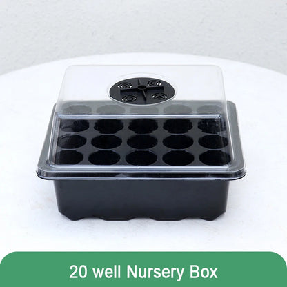 20 Hole Hydroponic Plant Seedling Pots with Intelligent Fill Light Seedling Tray for Fruit Vegetable Gardening Planting Supplies