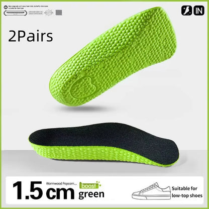 1Pair Height Increase Insoles for Men Women Shoes Flat Feet Arch Support Orthopedic Insoles Sneakers Heel Lift Half Shoe Pads
