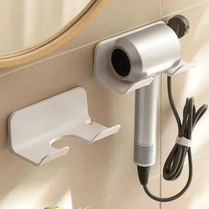 Wall Mounted Hair Dryer Holder for Bathroom Shelf Hair Dryer Storage Rack Plastic Hair Dryer Stand Bathroom Organizer