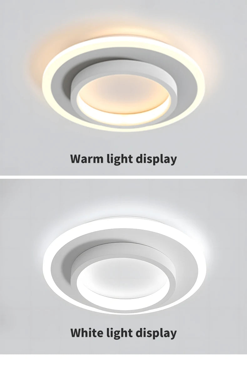 Modern Minimalist Decorative Ceiling Ceiling Lamp Bedroom Living Room Kitchen Aisle Interior Creative LED Round Lighting Lamps