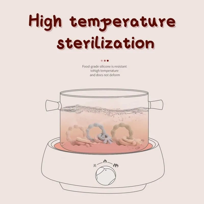 Baby Silicone Teethers Animal Food Grade Silicone Baby 0-12 Toys Silicone Teeth Grinding Stick Newborn Pacifier Accessories Toys