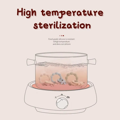 Baby Silicone Teethers Animal Food Grade Silicone Baby 0-12 Toys Silicone Teeth Grinding Stick Newborn Pacifier Accessories Toys