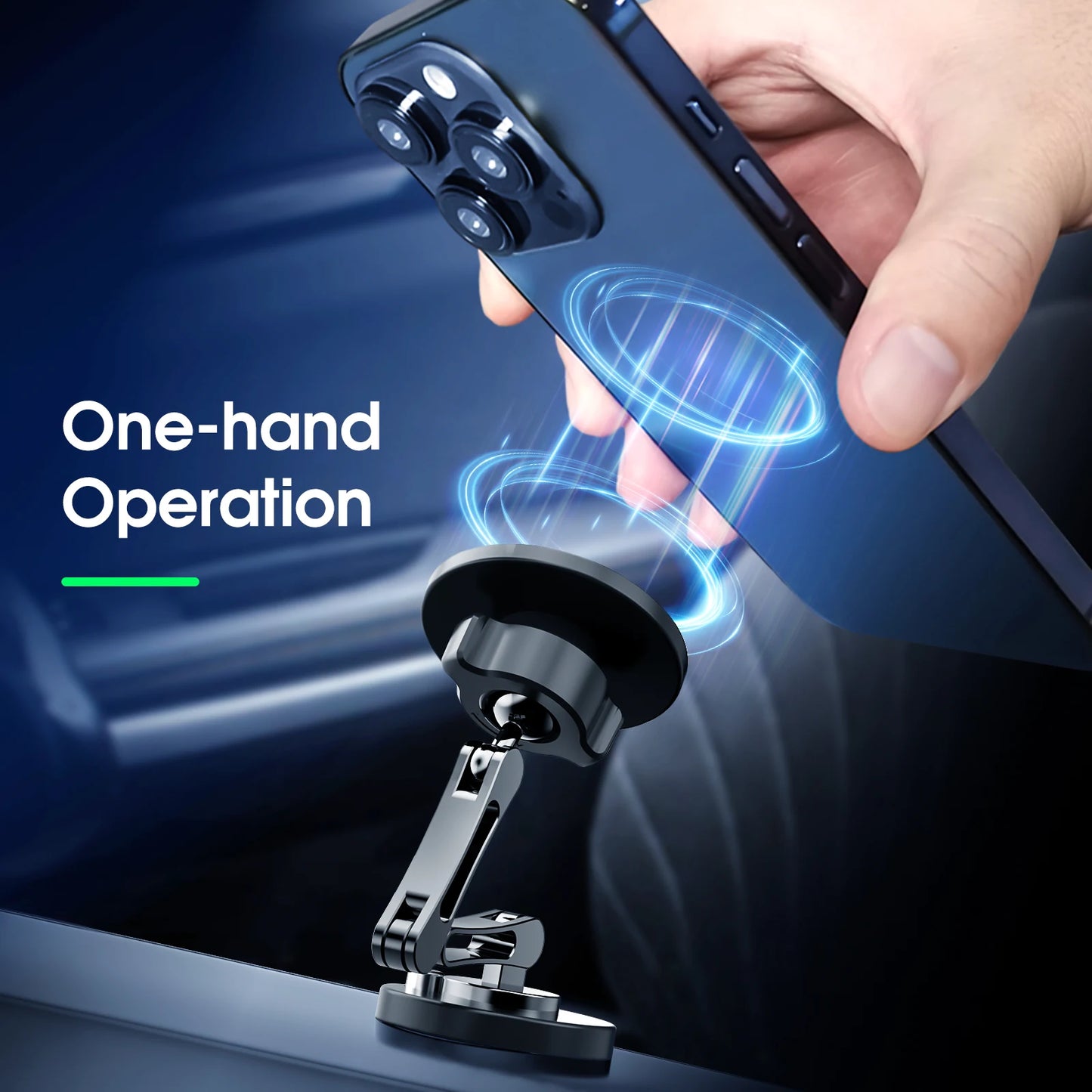 Universal 360 Degree  Magnetic Phone Holder Telescoping Car Phone Mount for iPhone 14 13 12 11 Max Plus Car Navigation Bracket