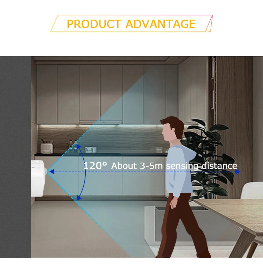 LED Night Light EU Plug In Smart Motion Sensor Light 220V Wall Lamp for Home Aisle WC Hallway Stair Kitchen Bedroom Night Lamp