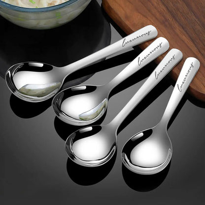 WORTHBUY 304 Stainless Steel Thickening Spoon Creative Long Handle Spoon Pot Spoon Soup Ladle Home Kitchen Essential Tools