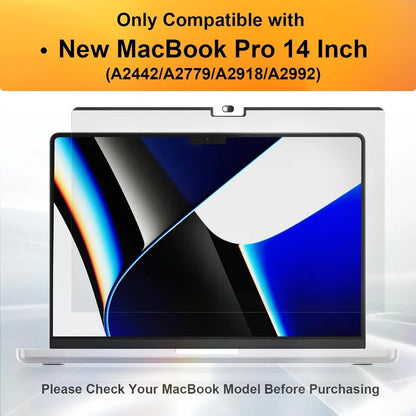Privacy Screen for MacBook Pro 14 Inch 2021-2024 M4-M3-M2-M1 Pro/Max, Magnetic Anti Blue Light Glare Protector