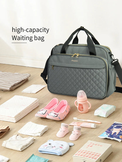 Multifunctional Maternity Mother Baby Stroller Bags New Style Waterproof Diaper Bag Black Large Capacity Travel Bag