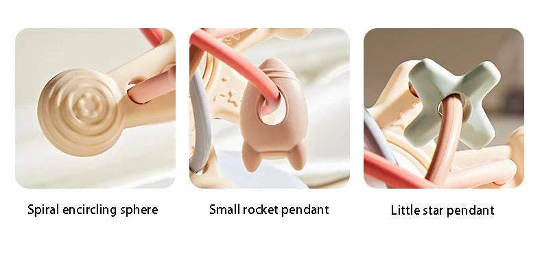 Baby Silicone Hand Catching Ball Baby Chewing Teether Toy Hand Bell 0-12 Months Newborn Sensory Educational Toys Infant Gift