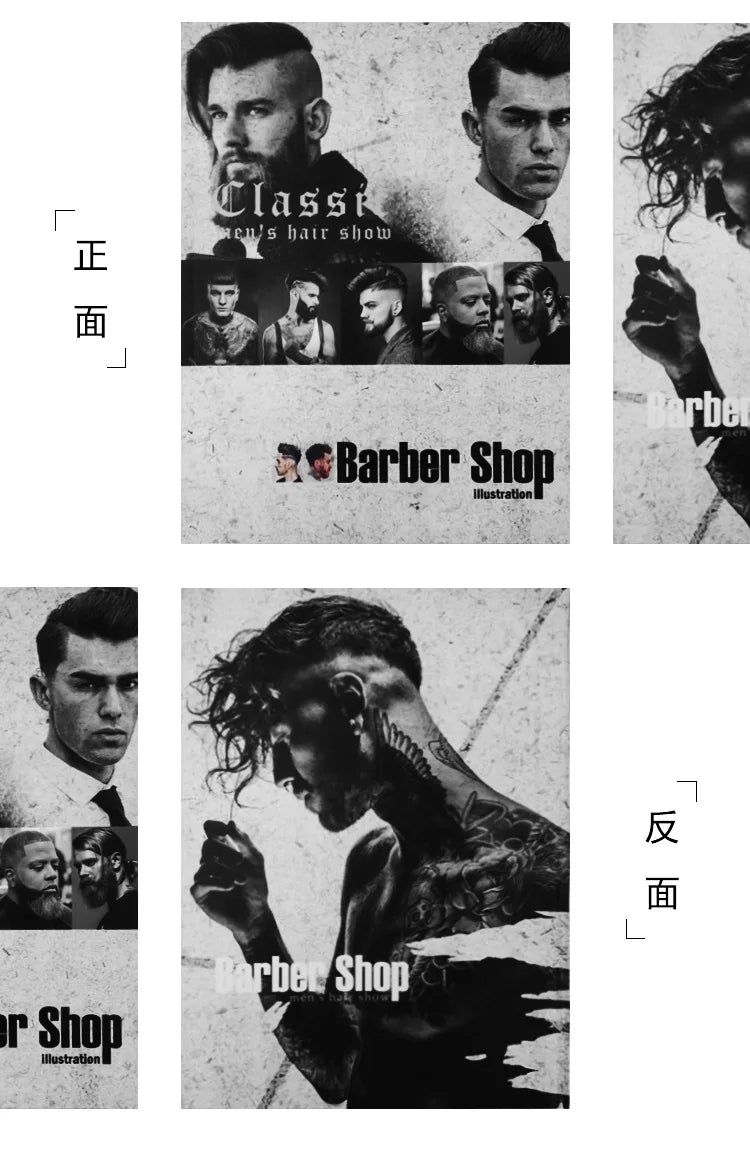 2020 New European and American Oil Head Sculpture Hairstyle Oil Head Design Book for Men's Hair Style