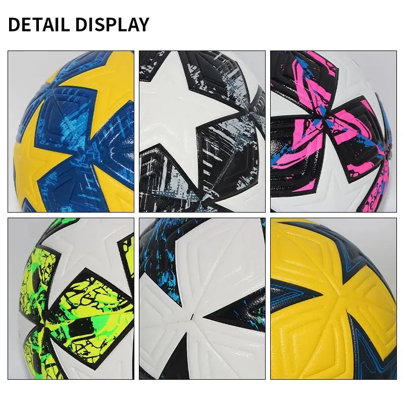 Standard Size 5 Soccer Ball Professional Outdoors Sports Match Balls Training Seamless Football High Quality PU Material