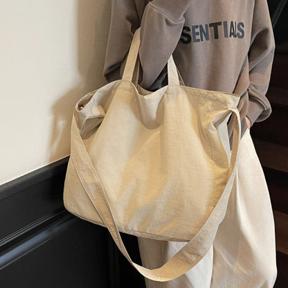 Tote Bag for Women 2025 New Large-Capacity Canvas Shoulder Bag Commuter Computer Bag Large Bag Handbag Korean Style Work Class Travel Play Shopping Shopping
