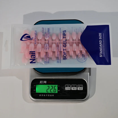 120Pcs French Nude Pink Almond Press-On Nails Full Cover Wearable Short Almond French Acrylic Nail Tips DIY Nail Extension Tips