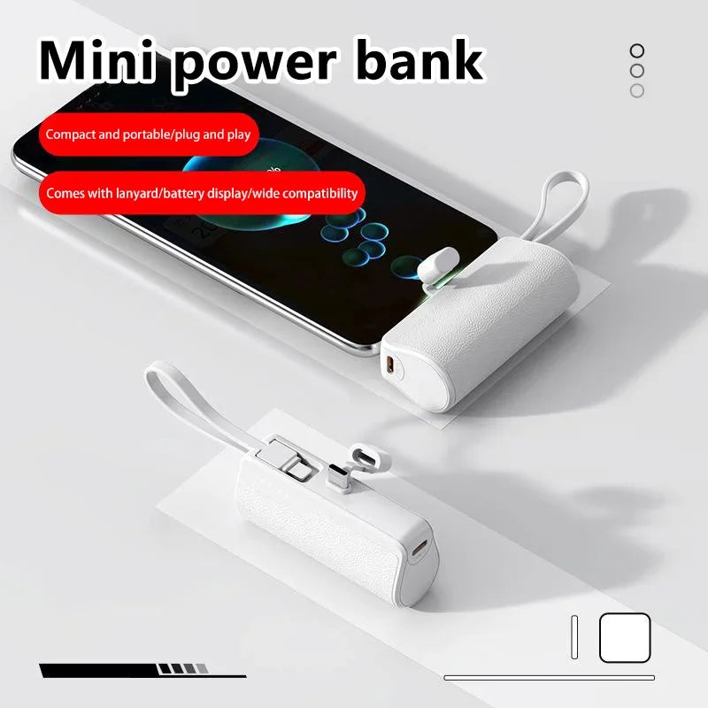 Xiaomi Power Bank 50000mAh Pocket Power Bank Portable Capsule Power Bank Fast Charging External Battery for iPhone Samsung