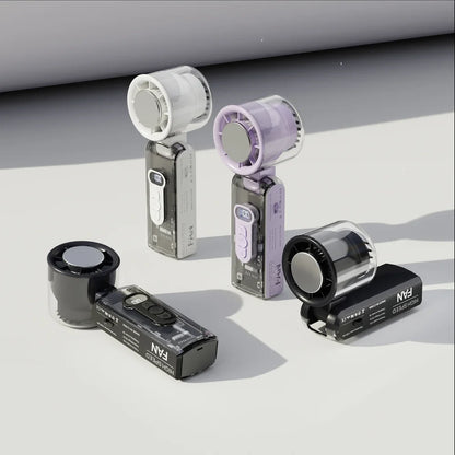 Portable Mini Fan Handheld Fan With Display High Speed Turbo Strong Wind 3600mAh USB Rechargeable Folding Fans For Home Outdoor