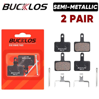 BUCKLOS MTB Bike Brake Pads Durable Hydraulic Disc Brake Pads fit B01S Semi-Metal MTB Road Cycling Wear Resistant Brake Pad Part