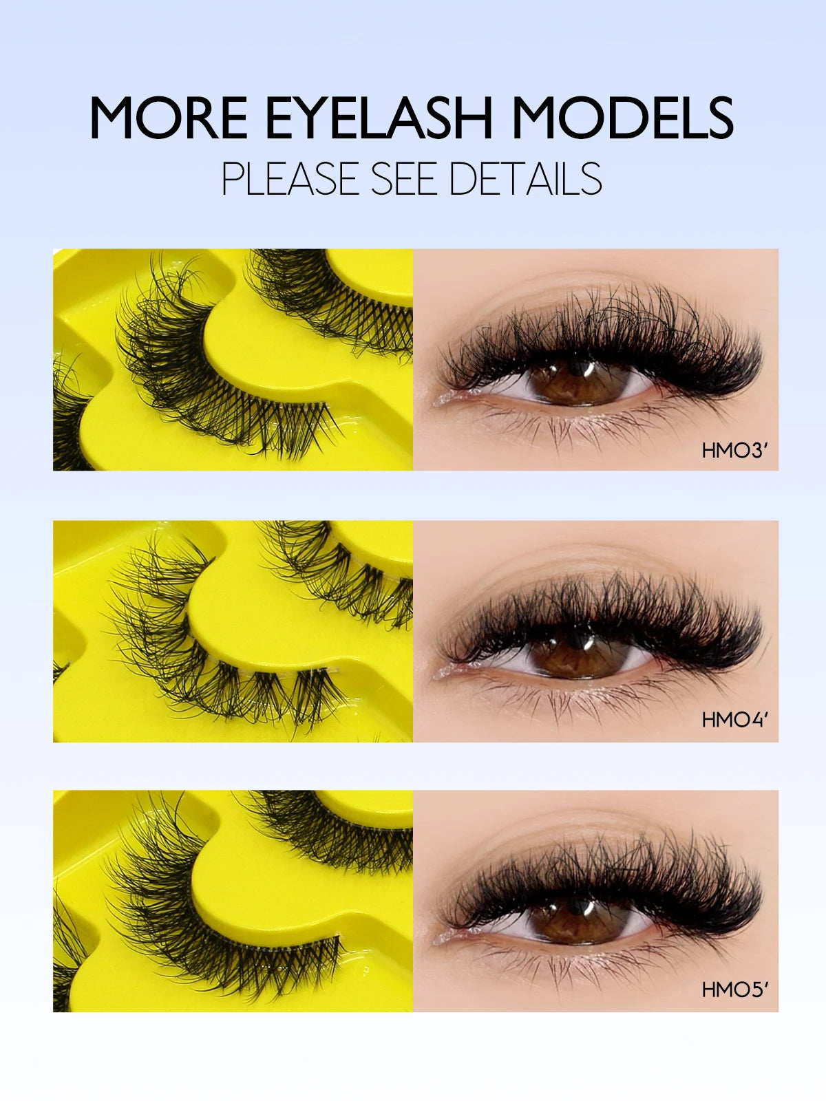 GROINNEYA Cat Eye Lashes Natural Look Mink Eyelashes Natural Look Faux Mink Wispy Soft Natural Clear Band Lashes Makeup