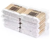 100/500Pcs Cotton Swab Wooden Cotton Sticks Double-Tipped Cotton Bud Chlorine-Free Hypoallergenic Cotton Swab Makeup Tools