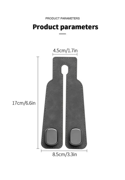 Car Seat Back Hook Suede Double-Headed Rear Storage Storage Small Hook Car Interior Decoration Supplies