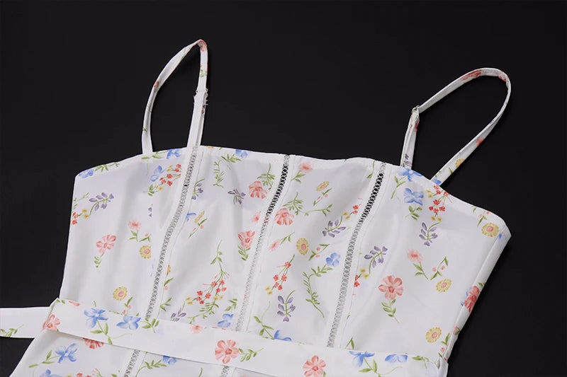 Candyhot Elegant Slim Pleated Print Sleeveless Maxi Dresses Aesthetic Off Shoulder Spaghetti Strap Dress Women Party Vestidos