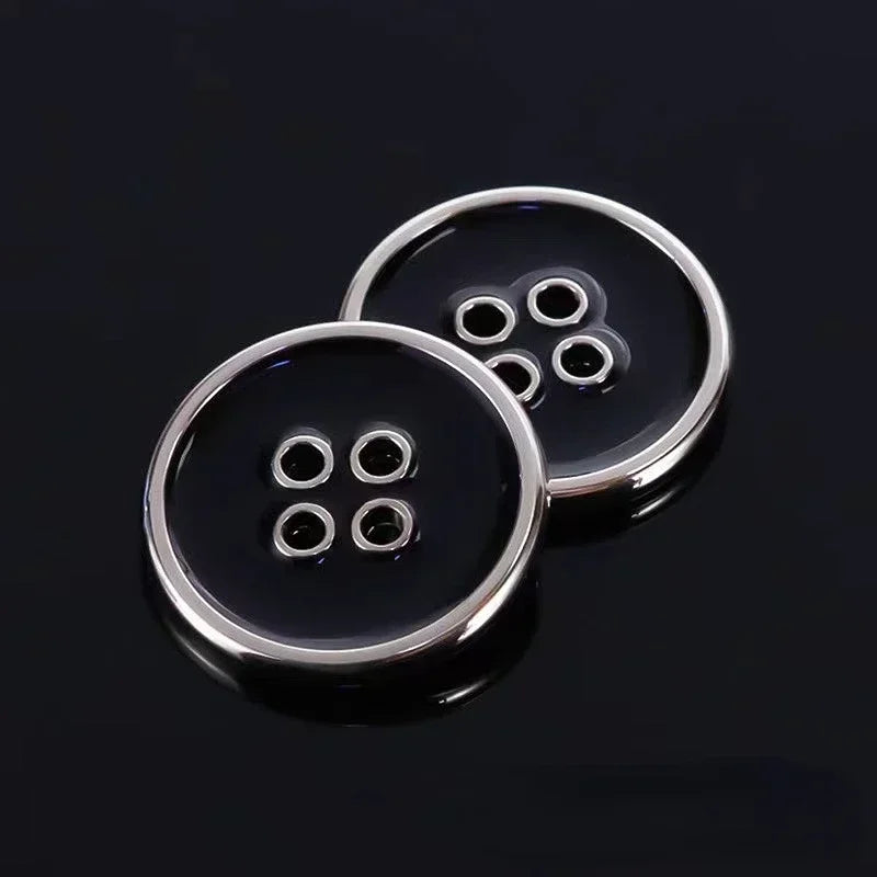 10pcs High Quality Metal Buttons 10.5/15/20mm 4-hole Round Buttons Fashion Apparel Sewing Accessories