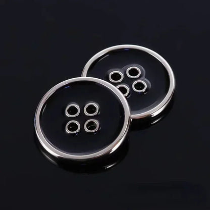10pcs High Quality Metal Buttons 10.5/15/20mm 4-hole Round Buttons Fashion Apparel Sewing Accessories