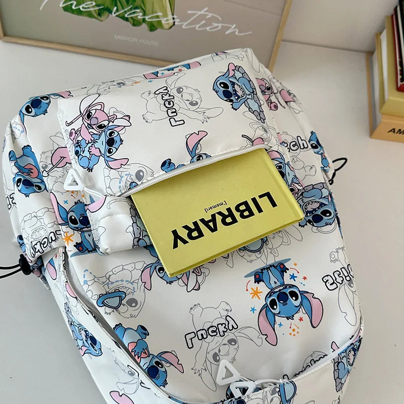 New Student Backpacks Stitch Printed Schoolbags Trendy Backpacks Large-capacity Lightweight Student Casual Bags Anime Schoolbags