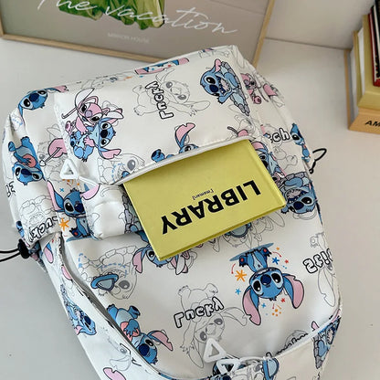 New Student Backpacks Stitch Printed Schoolbags Trendy Backpacks Large-capacity Lightweight Student Casual Bags Anime Schoolbags