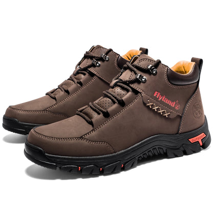 FLYLAND Fashionable  Ankle Boots Men Casual Sneakers Work Office Shoes