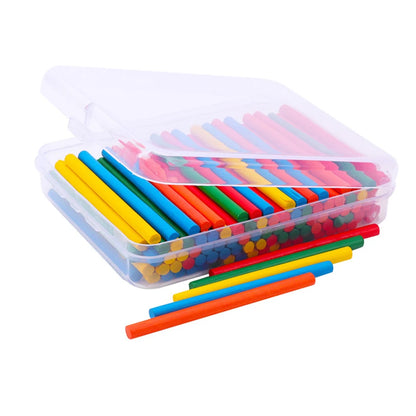 100pcs 8cm Wooden Stick with Plastic Storage Box Student Mathematical Calculation Accessories School Math Teaching Aids Supplies