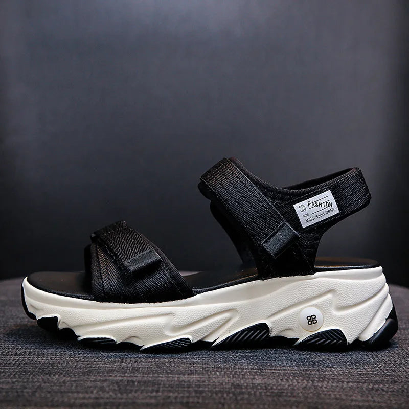 Sandals Women Shoes 2025 New Summer Sports Daddy Fashion Casual Platform Non-slip Non-Slip Peep Toe Beach Sandalias