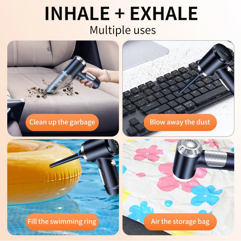 18000PA Car Vacuum Cleaner High Pressure Cleaning Machine Cordless Handled Home Appliance Strong Suction Car Wash Supplies