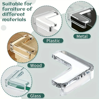 Furniture corner protector, corner and edge safety protection pad, transparent protection, used for corner furniture (L-shaped)