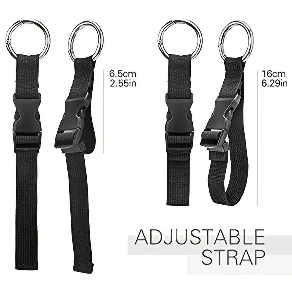 Travel Luggage Fixed Strap Backpack External Strap Portable with Release Buckle Add-A-Bag Luggage Strap Belt Jacket Holder
