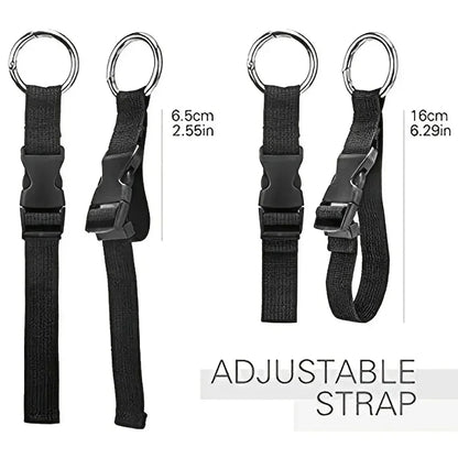 Travel Luggage Fixed Strap Backpack External Strap Portable with Release Buckle Add-A-Bag Luggage Strap Belt Jacket Holder