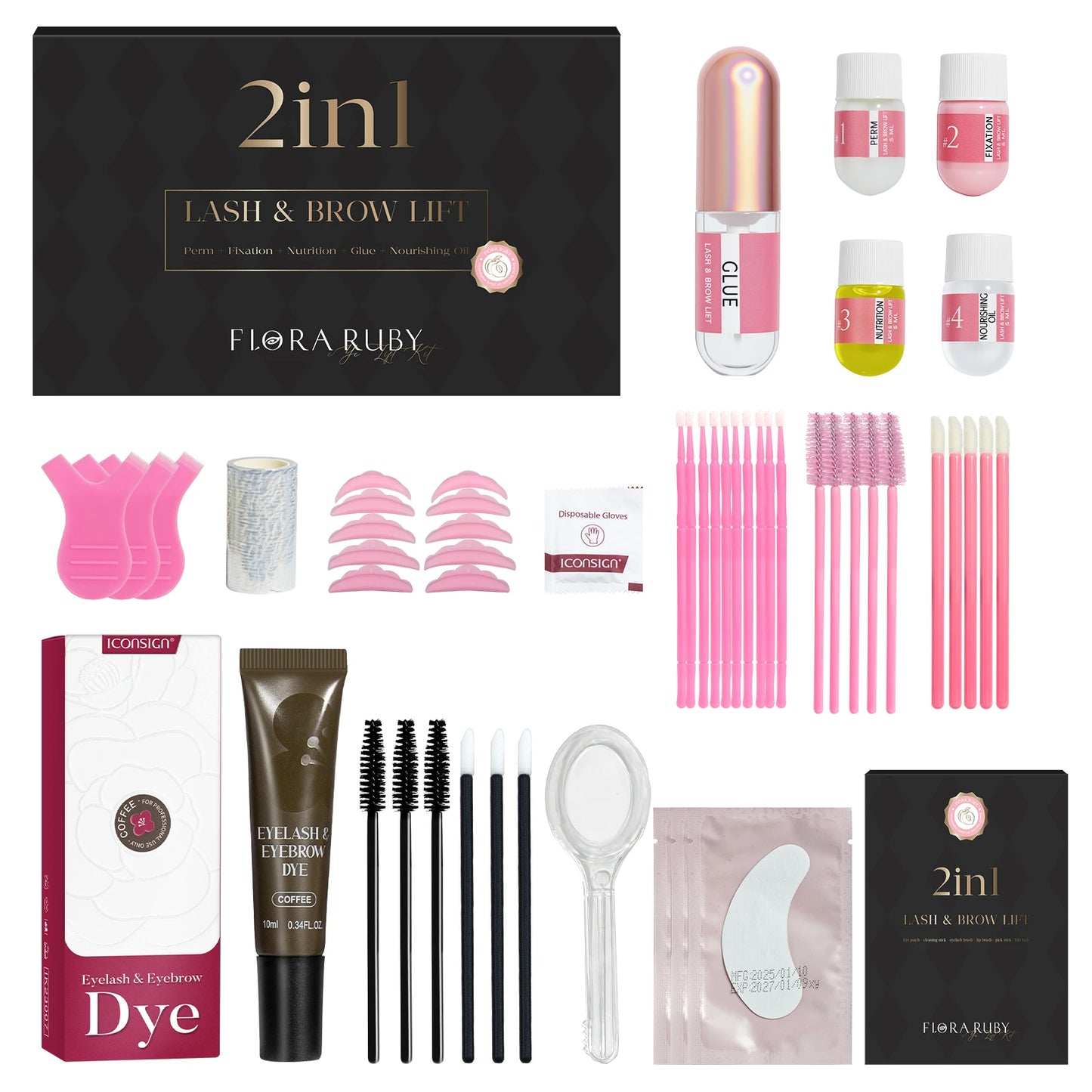 Lash Lift Kit,Lash Lift,Professional Eyelash Perm Kit,Liquid Set,Semi-Permanent,Curling Perming,Wave Lift Extension Perm Set