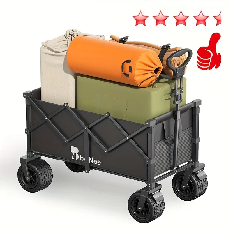 Large-capacity camping vehicle,  multi-functional portable vehicle for camping, gardening and beach shopping.