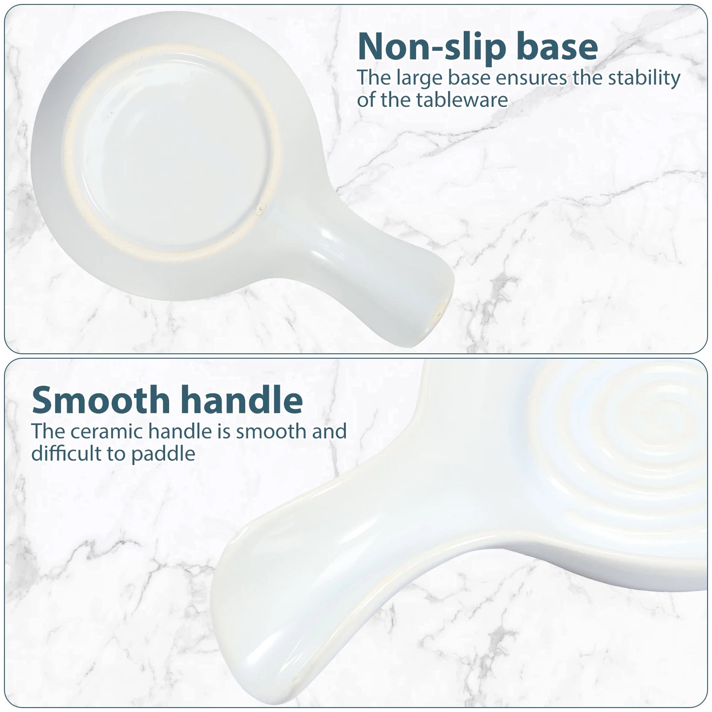 Spoon Rest Large Ceramic Spoon Holder Heat-Resistant Cooking Spoon Rest Coffee Spoon Holder Dishwasher Safe Ceramic Spoon Rest