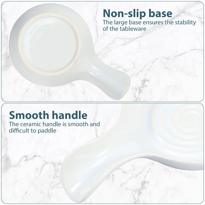 Spoon Rest Large Ceramic Spoon Holder Heat-Resistant Cooking Spoon Rest Coffee Spoon Holder Dishwasher Safe Ceramic Spoon Rest